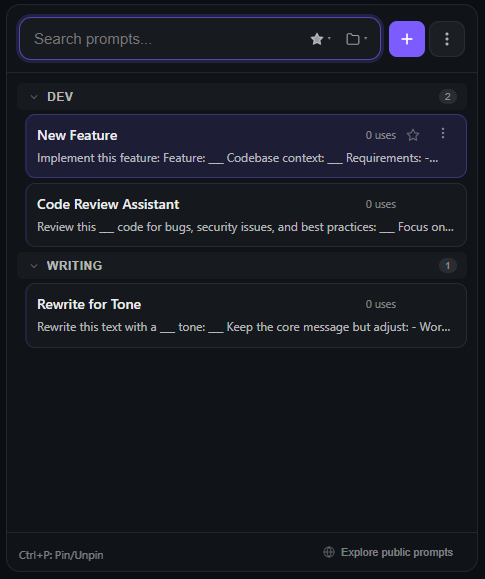 Prompttu - Your prompt library